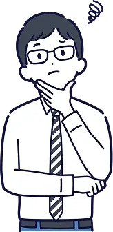 悩む男性イラスト